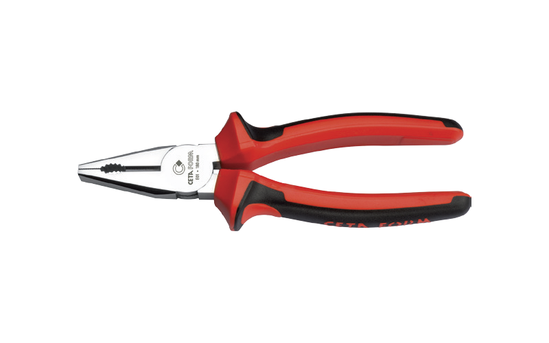 Ceta Form 180 mm Kombine Pense (Parlak Krom/DuoTech Sap) - E01-11-0180