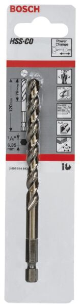 Bosch - Altıgen Şaftlı HSS-Co Merkezleme ucu 120 mm