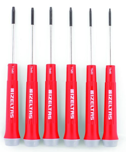 İzeltaş 6 Parça Elektronikçi Tip (Klemens) Torx Uçlu Tornavida Takımı - 4530001006