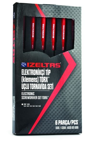 İzeltaş 6Lı Torx Uçlu Klemens Tornavida Takımı 4530001006