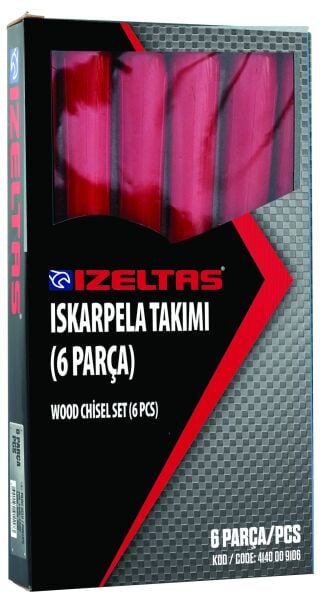 İzeltaş 6 Parça Iskarpela Takımı (Düz) - 5010008106