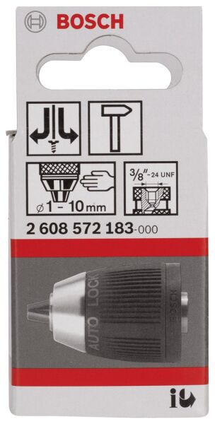 Bosch - 1-10 mm - 3/8''-24 Anahtarsız Mandren