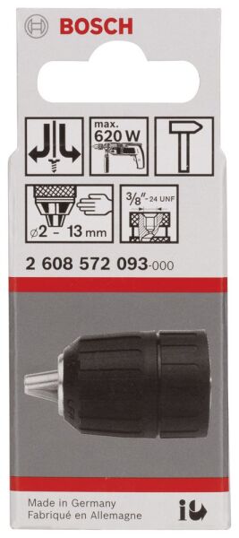 Bosch - 1,5-13 mm - 3/8''-24 Anahtarsız Mandren