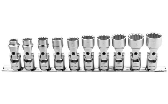 Ceta Form 10 Parça 3/8'' 12 Köşe (Yıldız) Mafsallı Lokma Anahtar Takımı - C12U-RB10