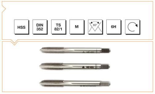 Makina Takım HSS DIN 352 3'lü El Kılavuzu M 42 (6H)