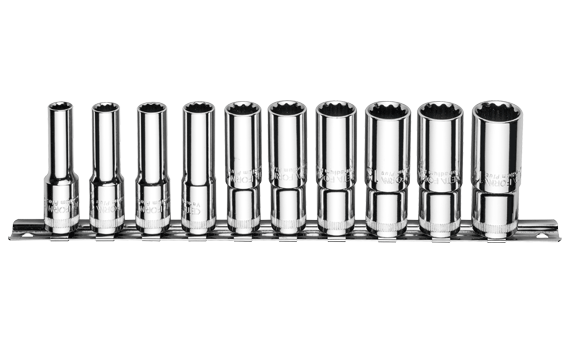 Ceta Form 10 Parça 3/8'' 12 Köşe (Yıldız) Derin Lokma Anahtar Takımı - C14-RB10