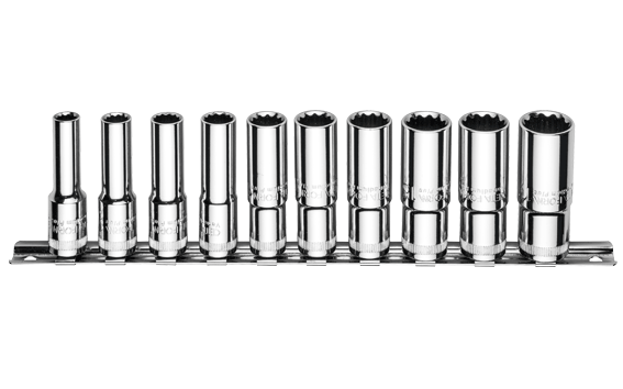 Ceta Form 10 Parça 3/8'' 12 Köşe (Yıldız) Derin Lokma Anahtar Takımı - C14-RB10