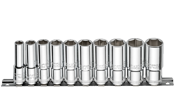 Ceta Form 10 Parça 3/8'' 6 Köşe Derin Lokma Anahtar Takımı - C14-RH10