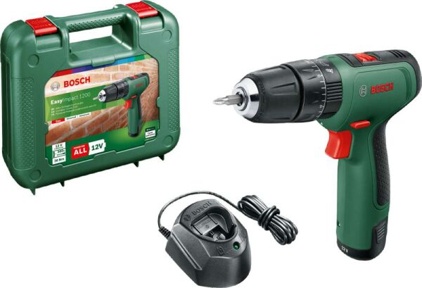 Bosch EasyImpact 1200 Akülü Darbeli Delme Vidalama Makinesi + GAL 1210 CV (Tek Akülü) - 06039D3104