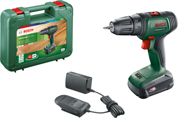 Bosch UniversalDrill 18 Tek Akülü Delme Vidalama Makinesi (1 x 1.5 Ah) - 06039D4001