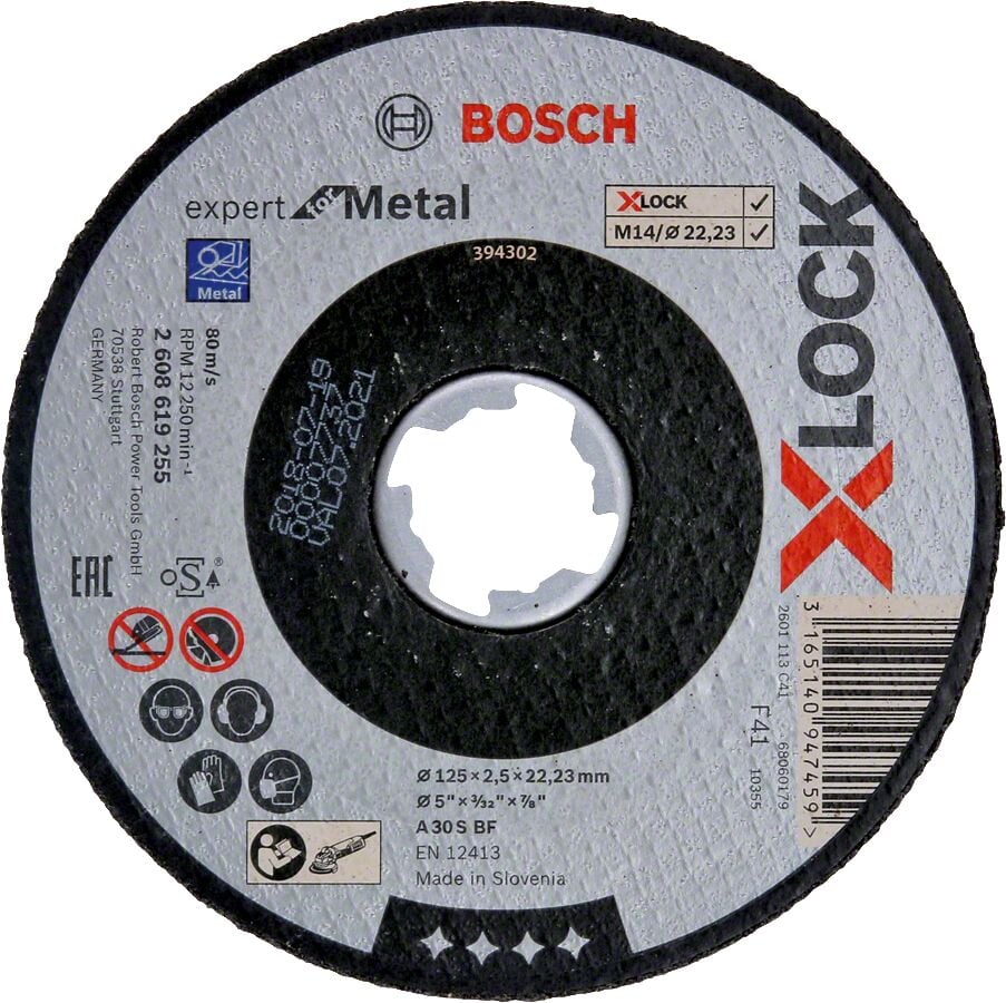 Bosch X-Lock 125*2,5 Expert For Metal Düz 2608619255