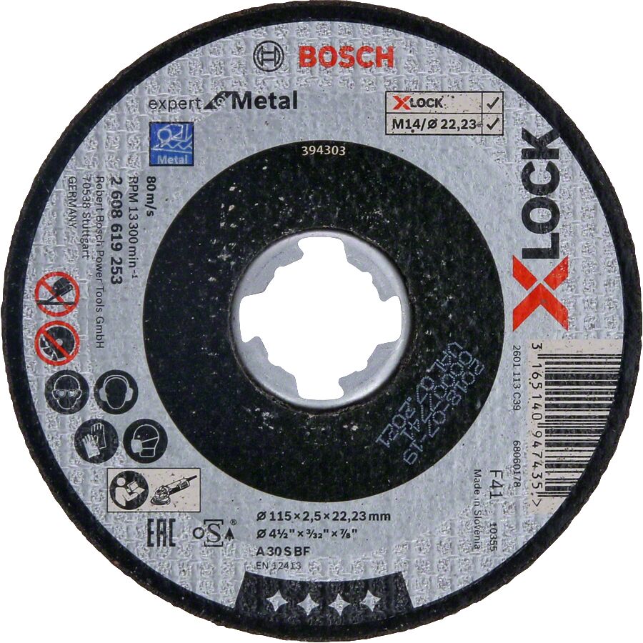 Bosch X-Lock 115*2,5 Expert For Metal Duz 2608619253
