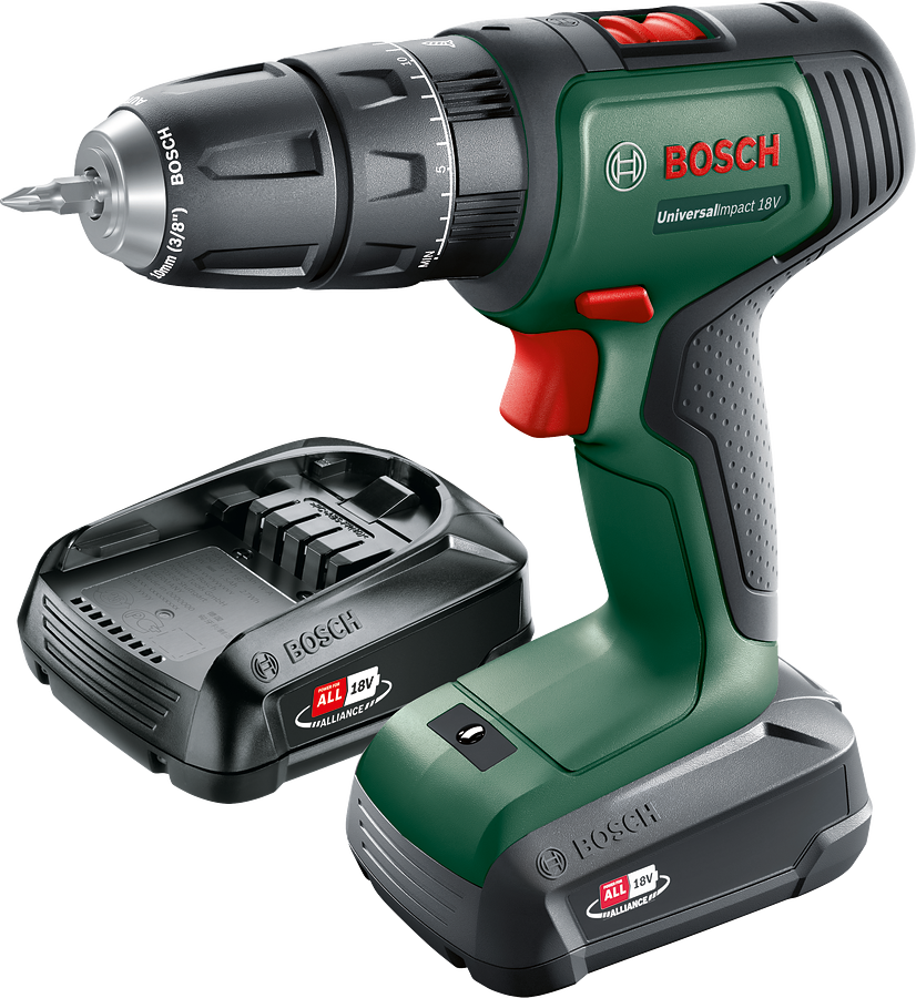 Bosch UniversalImpact 18 Çift Akülü Darbeli Delme Vidalama Makinesi (2 x 1.5 Ah) - 06039D4102