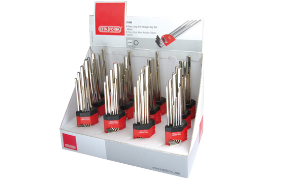 Ceta Form LT/800 L Allen Anahtar Takımı Teşhir Seti (12 x LT/800) - LT/800D