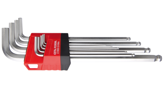 Ceta Form 9 Parça Topbaşlı L Allen Anahtar Takımı (Uzun Tip) - LT/900