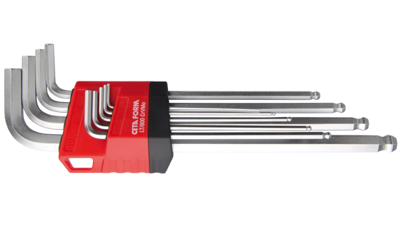 Ceta Form 9 Parça Topbaşlı L Allen Anahtar Takımı (Uzun Tip) - LT/900