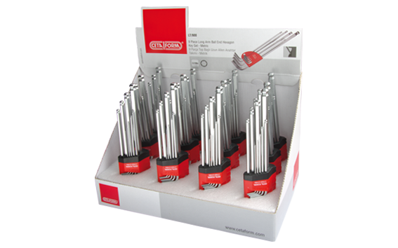 Ceta Form LT/900 Topbaşlı L Allen Anahtar Takımı Teşhir Seti (12 x LT/900) - LT/900D