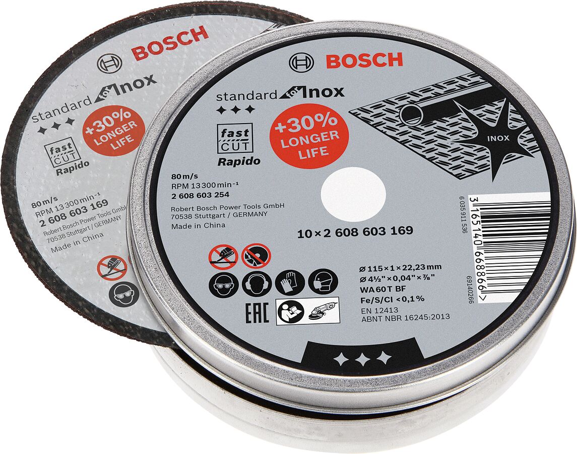 Bosch 115*1,0Mm Standard For Inox Rapıdo 10Lu 2608603254