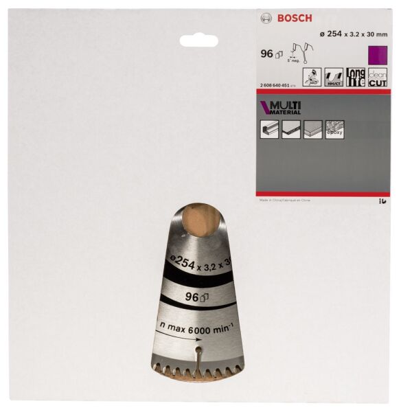 Bosch Daıre Testere Bıçagı Mm Mu B 254X30-96 2608640451