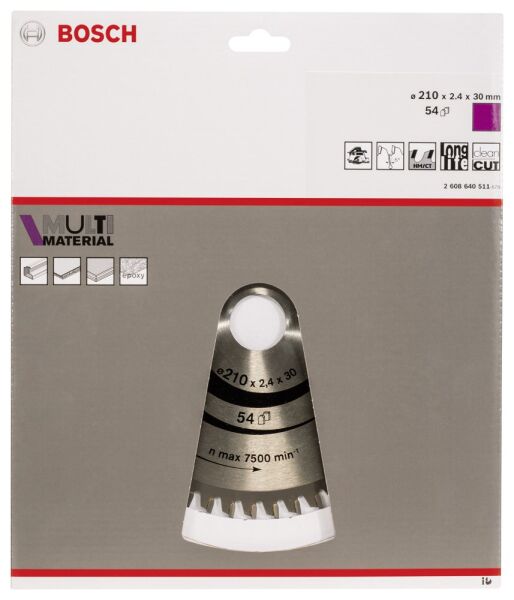 Bosch Daire Testere Bıçağı Mm Mu H 210X30-54 2608640511