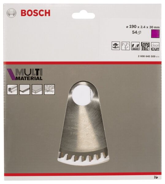 Bosch Daire Testere Bıçağı Mm Mu H 190X30-54 2608640509