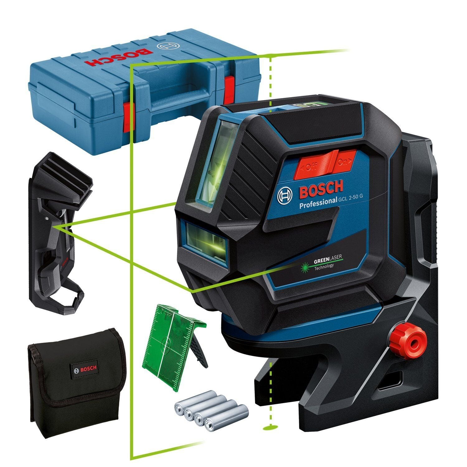 Bosch Professional Çizgi Hizalama Lazeri GCL 2-50 G (RM 10 + DK 10) - 0601066M02