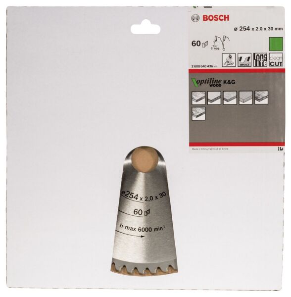 Bosch Daıre Testere Bıcagı Op Wo B 254X30-60 2608640436