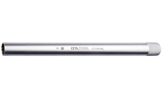 Ceta Form 3/8'' 12 Köşe Buji Lokması (Mıknatıslı-Ekstra Uzun) 14 mm - C17-R14ML