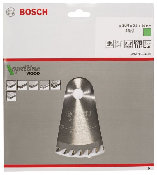 Bosch Daire Testere Bıçağı Op Wo H 184X16-48 2608641181
