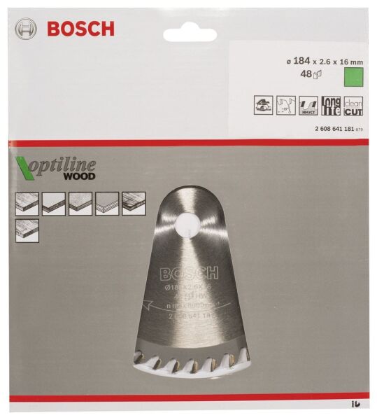 Bosch Daire Testere Bıçağı Op Wo H 184X16-48 2608641181