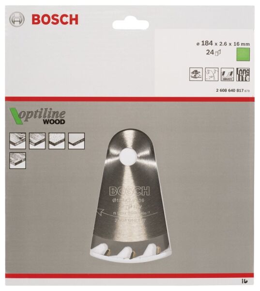 Bosch Daire Testere Bıçağı Op Wo H 184X16-24 2608640817