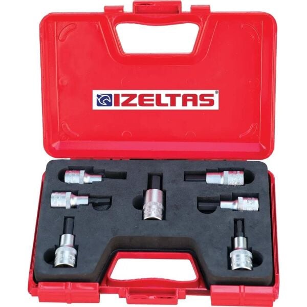 İzeltaş 7 Parça 1/2'' Lokmalı Allen Uç Takımı 60 mm - 1113001107