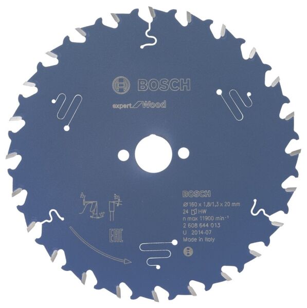 Bosch Exw Daıre Testere Bıcagı 160*20 Mm 24 D E 2608644013