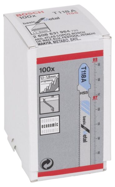 Bosch T 118 A Basıc For Metal 100Lü 2608631964