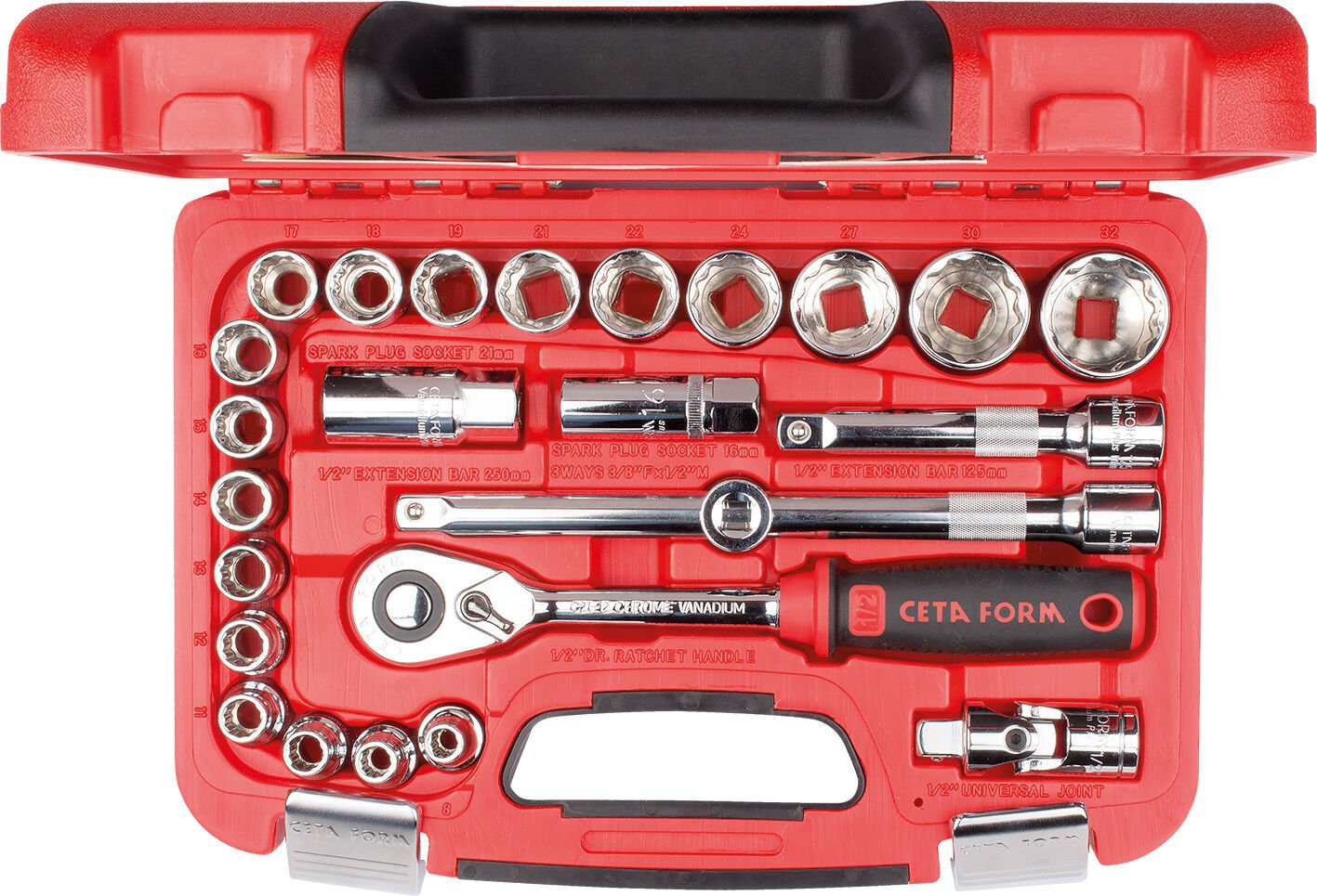 Ceta Form 25 Parça 1/2'' 12 Köşe (Yıldız) Lokma Takımı - C20-25PB2