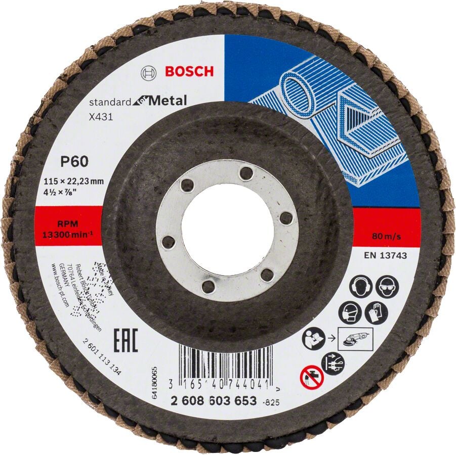Bosch 115 Mm 60 K X431 Alox Flap Dısk 2608603653