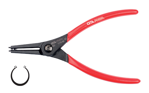 Ceta Form Dış Segman Pensesi /Düz Uç-Yaylı 140 mm (3-10 mm) - E65-44-0140/0