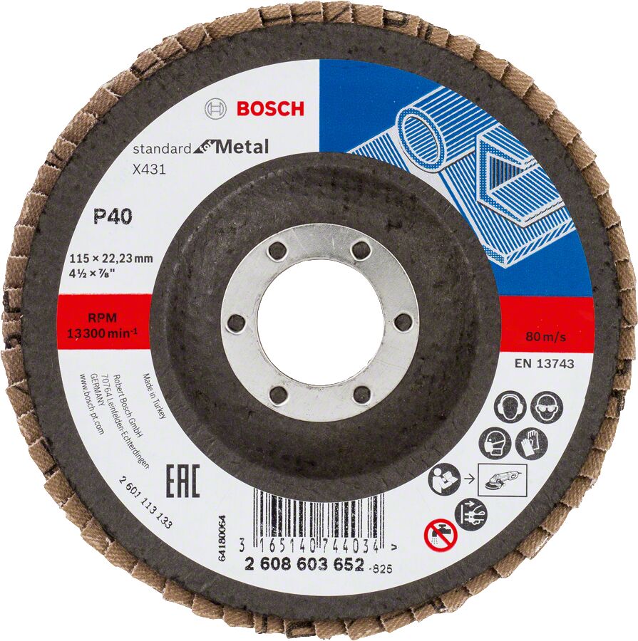 Bosch 115 Mm 40 K X431 Alox Flap Dısk 2608603652