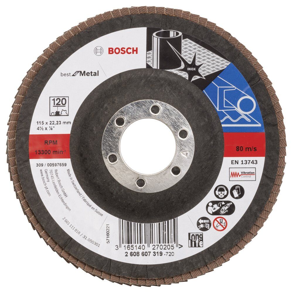 Bosch 115 Mm 120 K Best For Metal Flap Dısk 2608607319