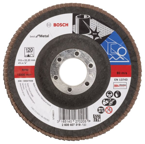 Bosch 115 Mm 120 K Best For Metal Flap Dısk 2608607319