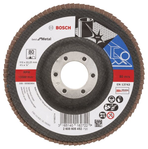 Bosch 115 Mm 80 K Best For Metal Flap Dısk 2608605452