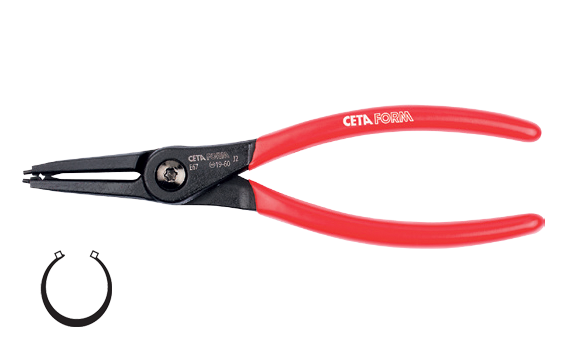 Ceta Form İç Segman Pensesi /Düz Uç-Yaysız 140 mm (10-25 mm) - E67-44-0140