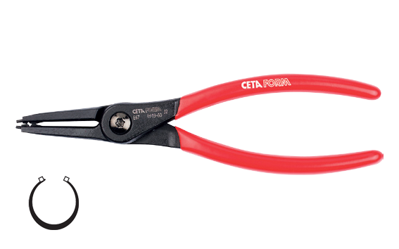 Ceta Form İç Segman Pensesi /Düz Uç-Yaysız 140 mm (10-25 mm) - E67-44-0140