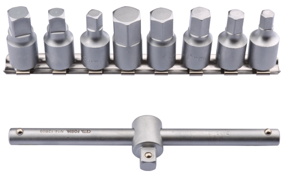 Ceta Form 9 Parça 3/8'' Karter Tapa Anahtar Takımı - N14-12R09