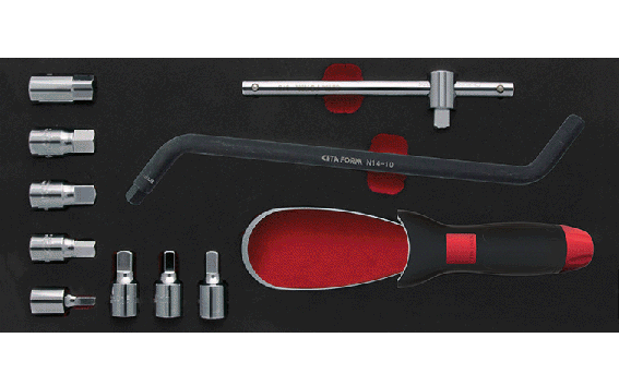 Ceta Form 11 Parça Karter Tapa ve Yağ Filtre Sökme Seti (EVA'lı) - N14-E11