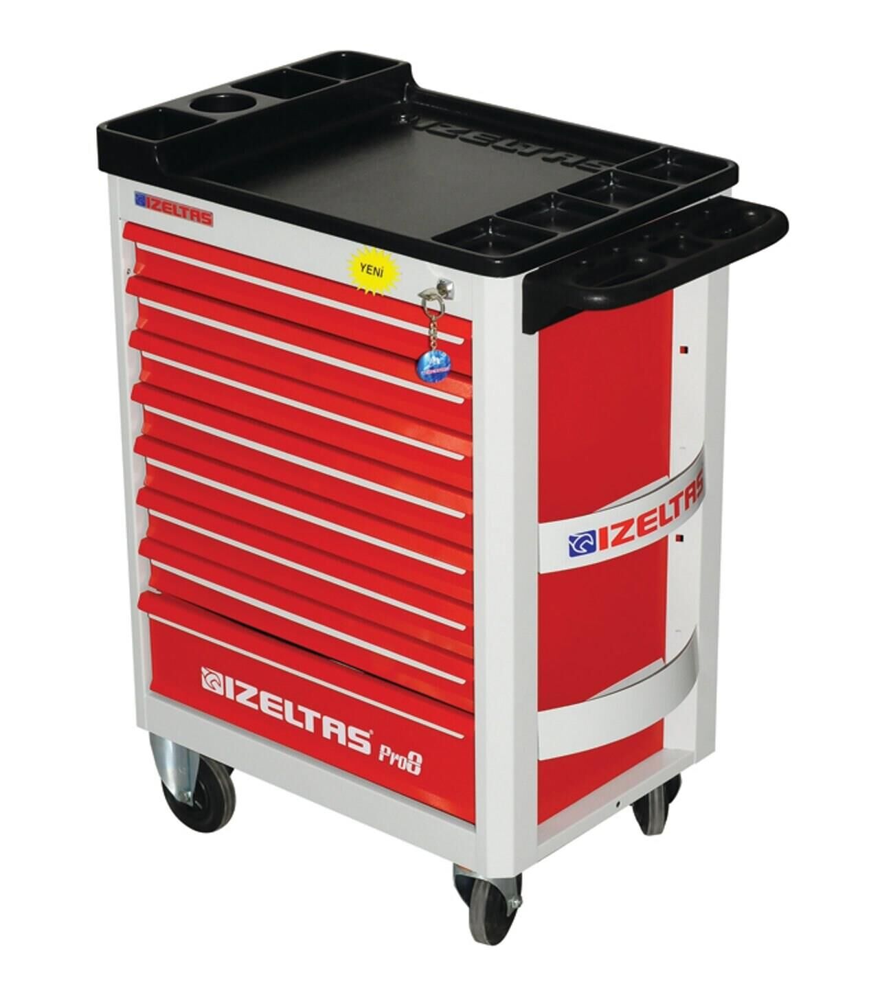 İzeltaş Pro Serisi Takım Dolabı - 8 Çekmeceli (Dolu - 206 Parça) - 8241001209