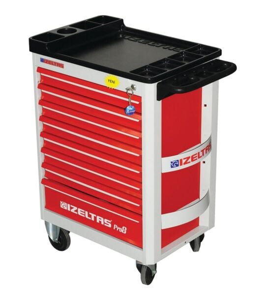 İzeltaş Pro Serisi Takım Dolabı - 8 Çekmeceli (Dolu - 206 Parça) - 8241001209