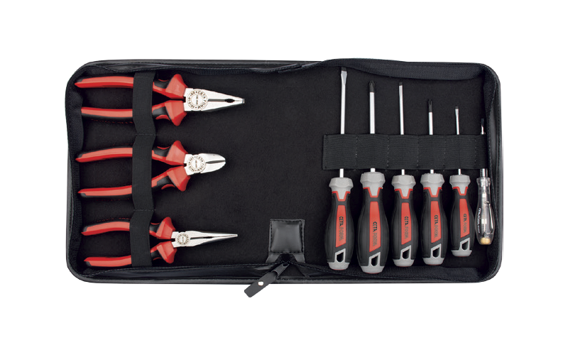 Ceta Form 9 Parça Pense-Tornavida Seti - Deri Çantalı (Yıldız Tornavidalı) - E99-41-W09PH