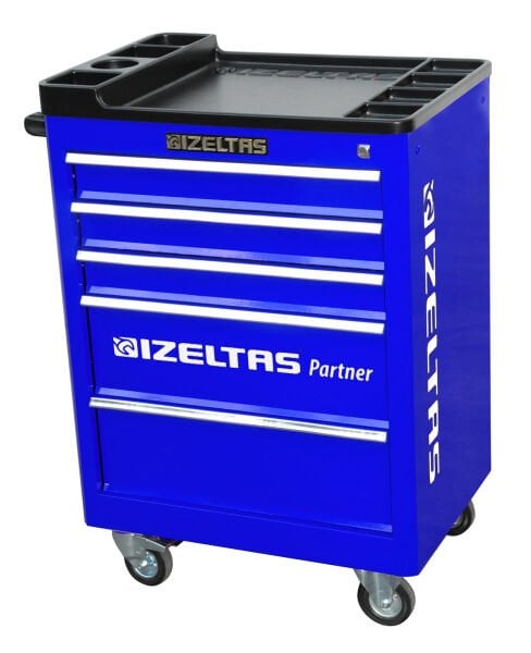 İzeltaş Partner Serisi Mobil Takım Dolabı - 5 Çekmeceli / Mavi (Boş) - 8235325005