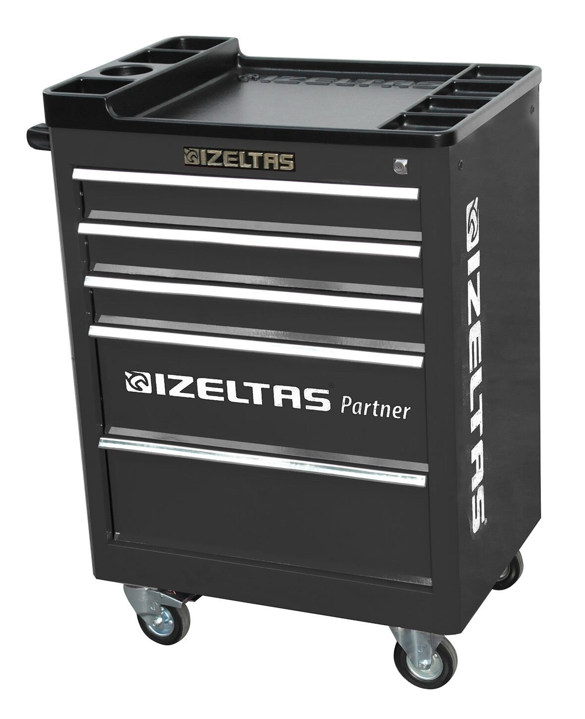 İzeltaş Partner Serisi Mobil Takım Dolabı - 5 Çekmeceli / Siyah (Boş) - 8235327005